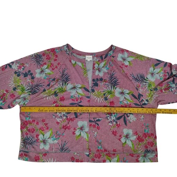 h.i.p. Tropical Cardigan Jacket Plus Size 3X Open Front Striped - Picture 16 of 16